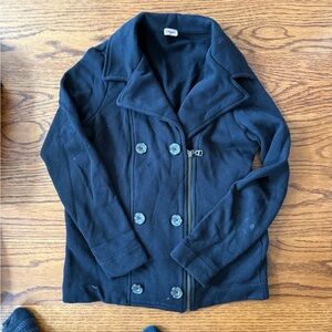 Splendid Black Double-Breasted Pea Coat